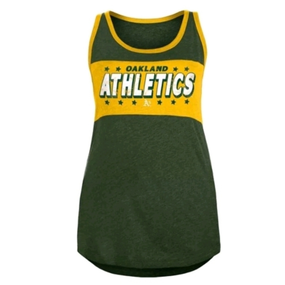 XS Oakland A's Athletics Women's NWT 2-tone Tank Top MLB GENUINE MERCHANDISE
